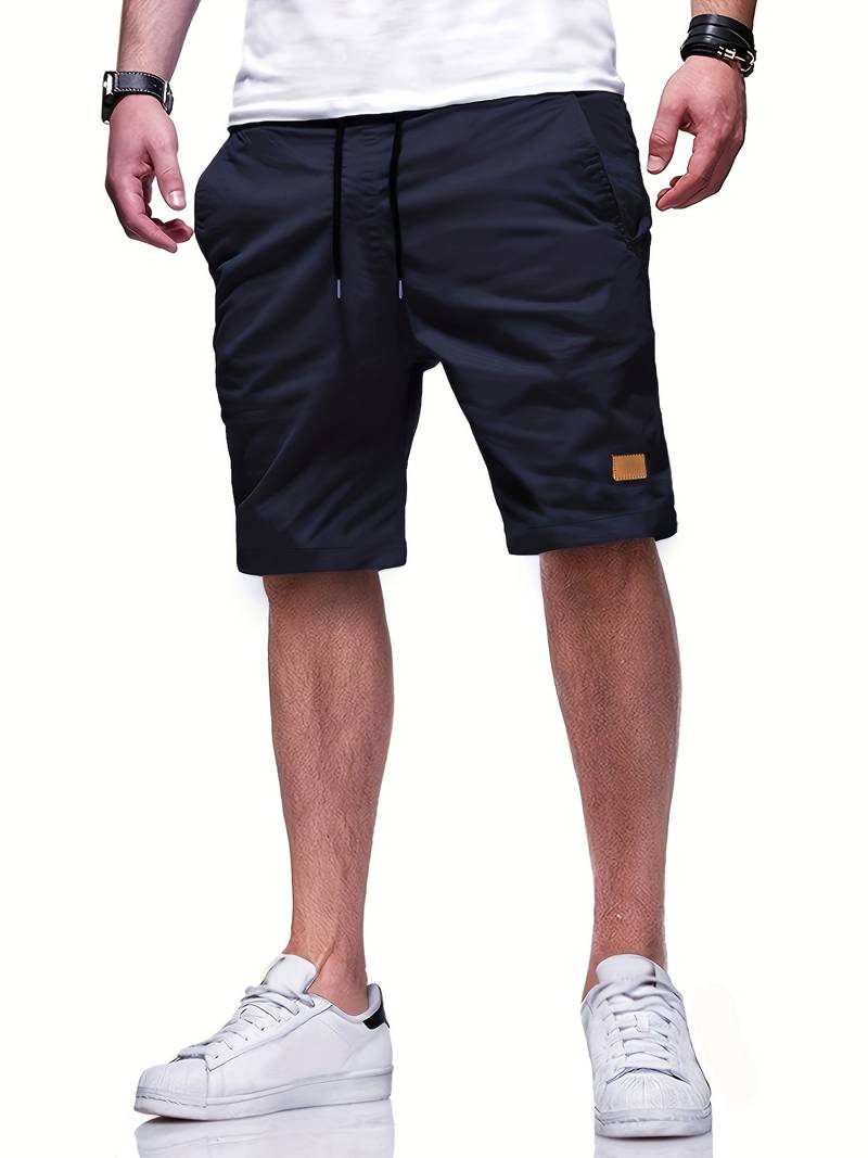 Nicholas – shorts mit kordelzug in normaler passform