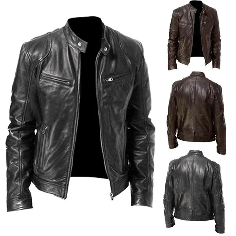 Lucas – herren winddefender lederjacke