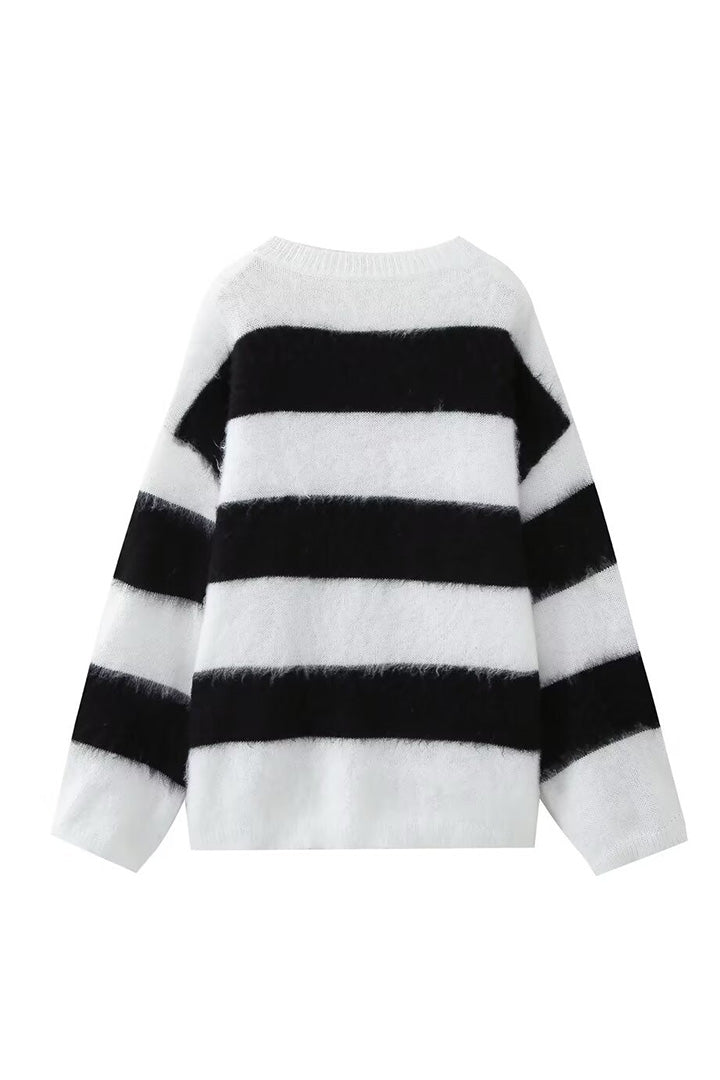 Lässiger Strickpullover mit Rundhalsausschnitt