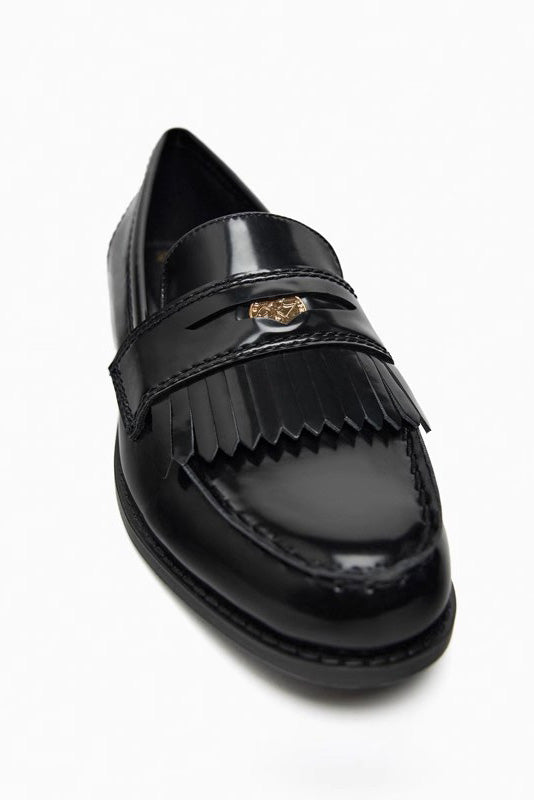 Flache Lederschuhe