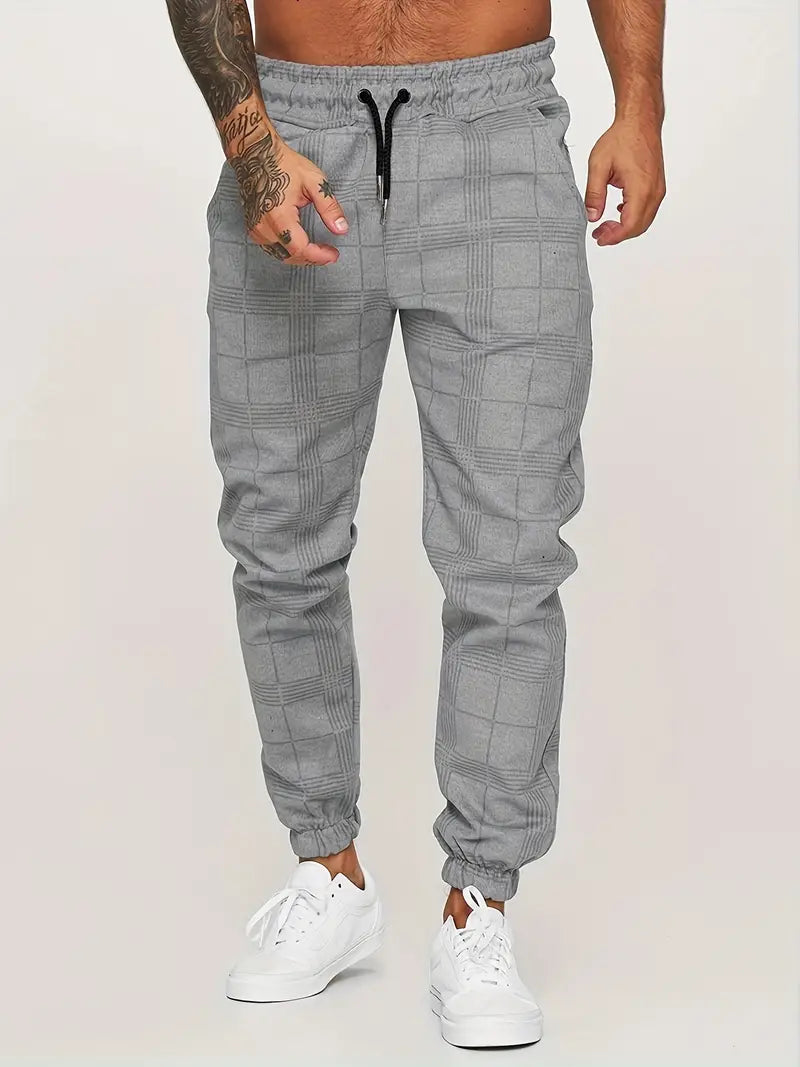 Théo – lässige retro-Karo-jogginghose für herren