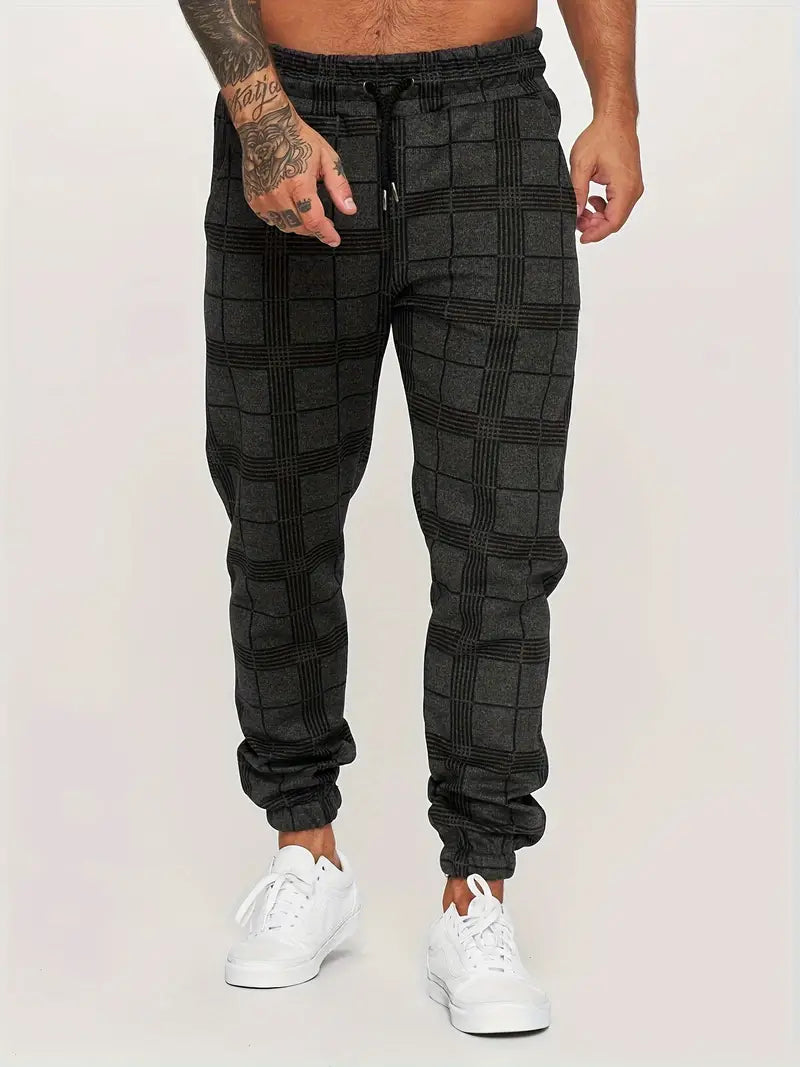 Théo – lässige retro-Karo-jogginghose für herren