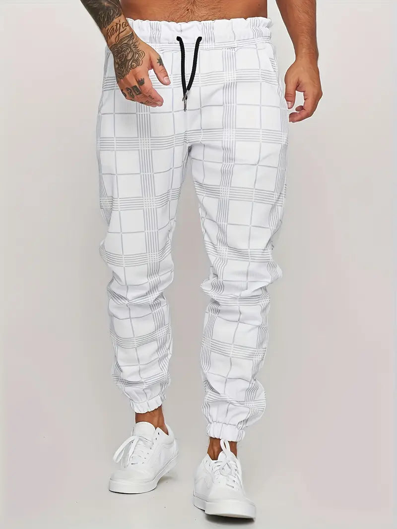 Théo – lässige retro-Karo-jogginghose für herren