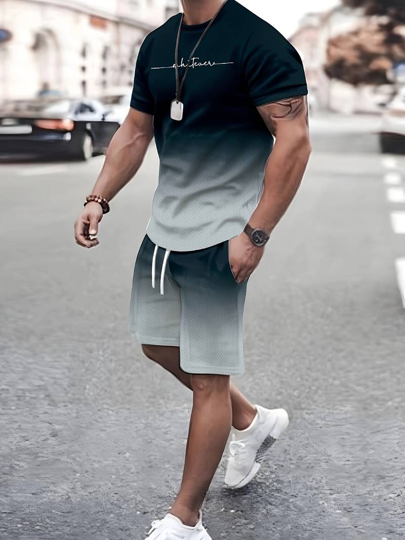 Richard – kurzärmliges t-Shirt mit rundhalsausschnitt und shorts
