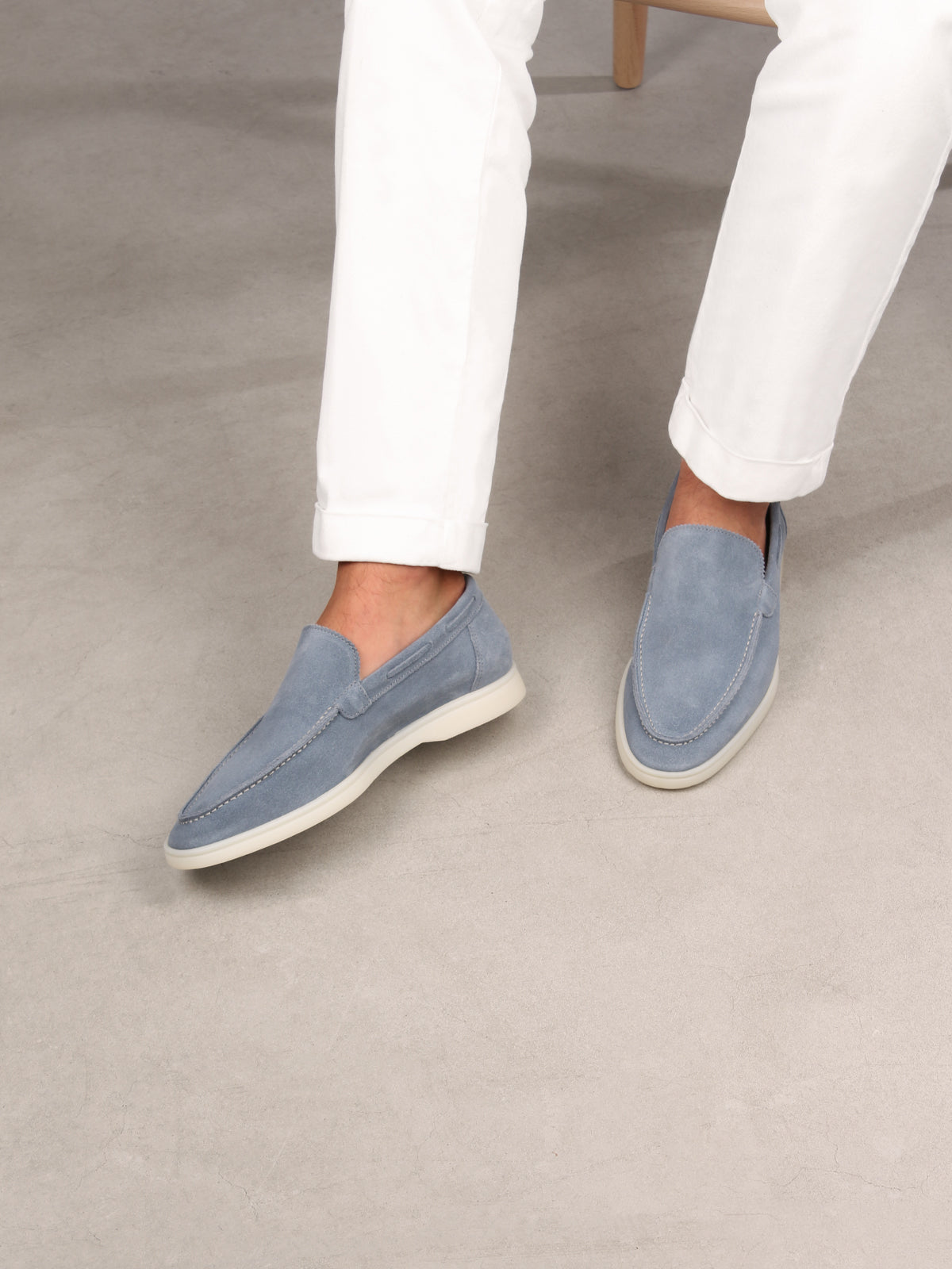Paul Lefebvre | Himmelblaue Yacht-Slipper