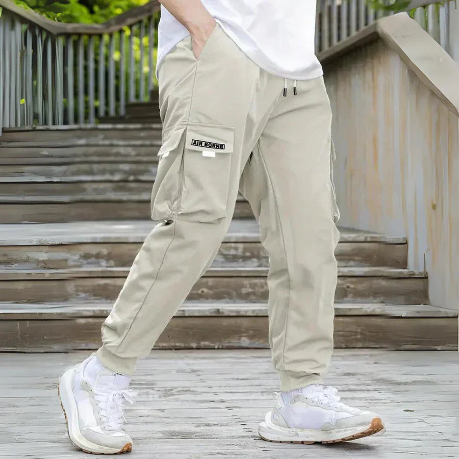 Athanasios - stylische Herren cargohose mit verstellbarem kordelzug