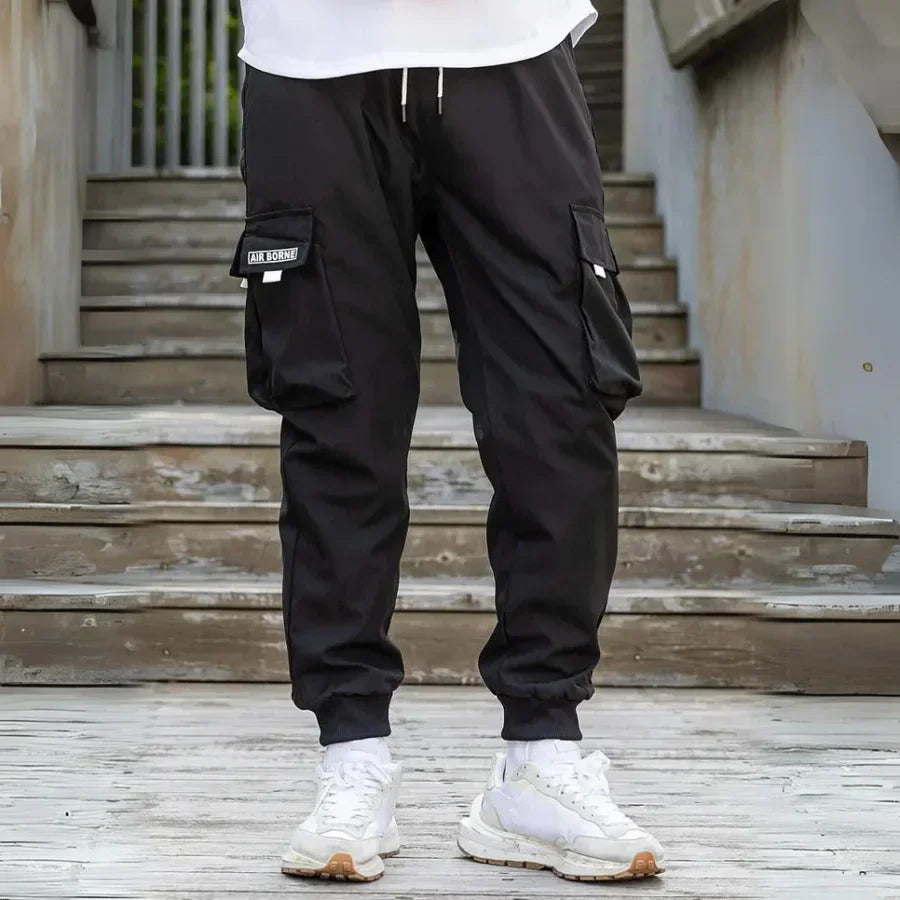Athanasios - stylische Herren cargohose mit verstellbarem kordelzug
