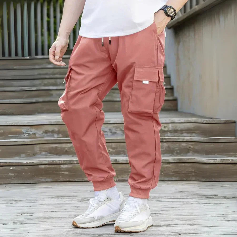 Athanasios - stylische Herren cargohose mit verstellbarem kordelzug