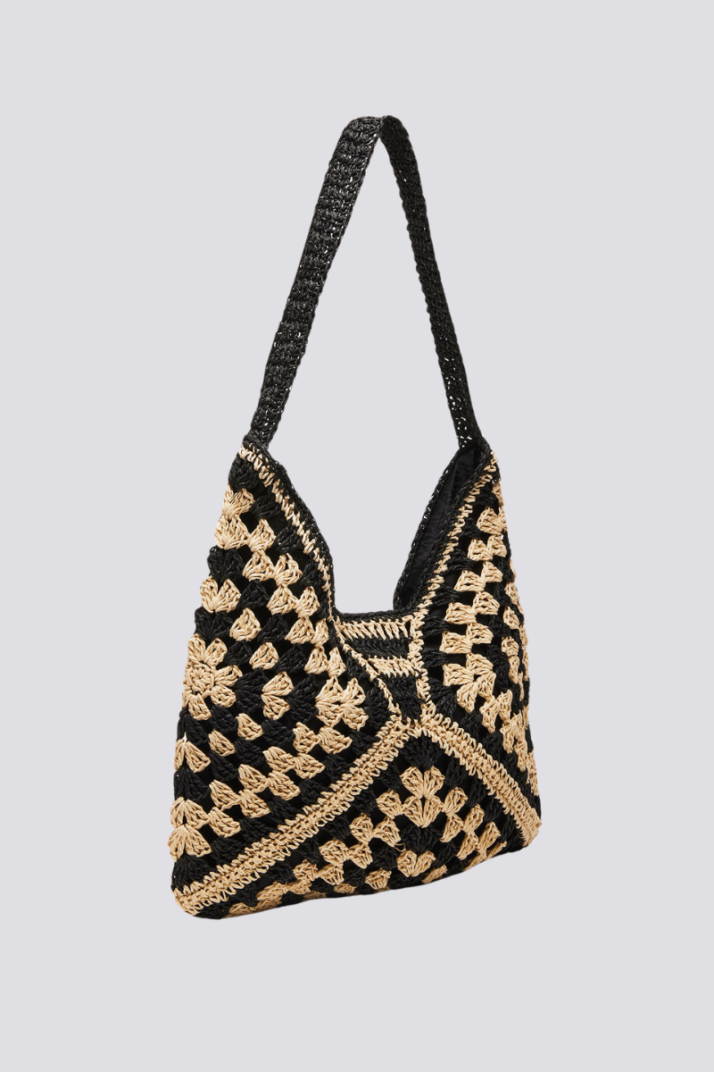 Gewebte Tasche „Gigi“ im Patchwork-Stil
