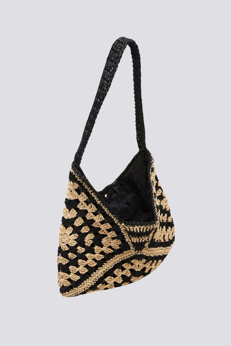 Gewebte Tasche „Gigi“ im Patchwork-Stil