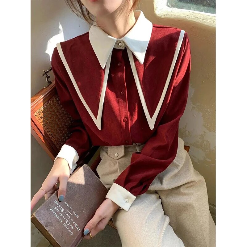 Selene - Chiffonbluse mit Kragen