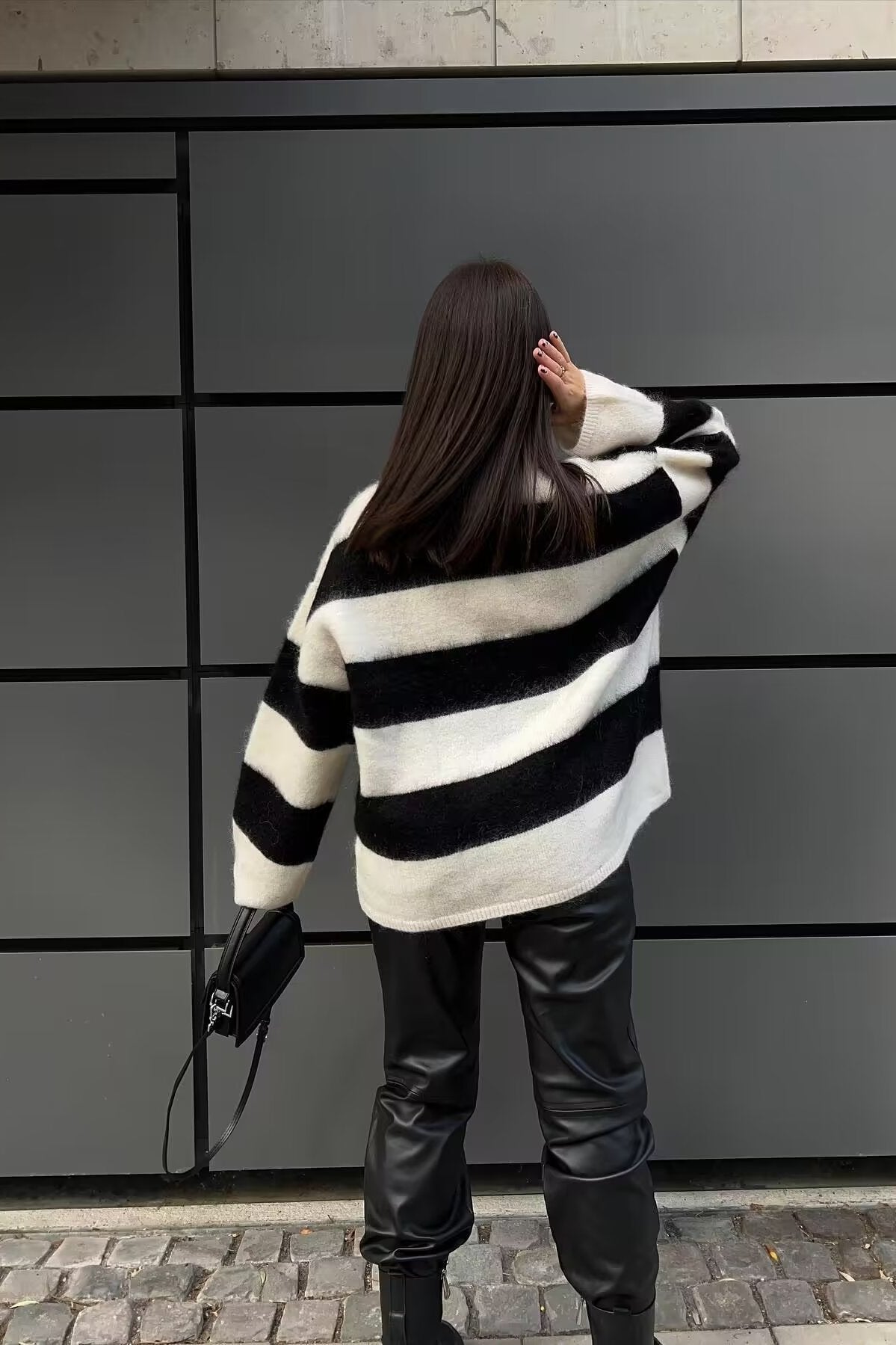 Lässiger Strickpullover mit Rundhalsausschnitt