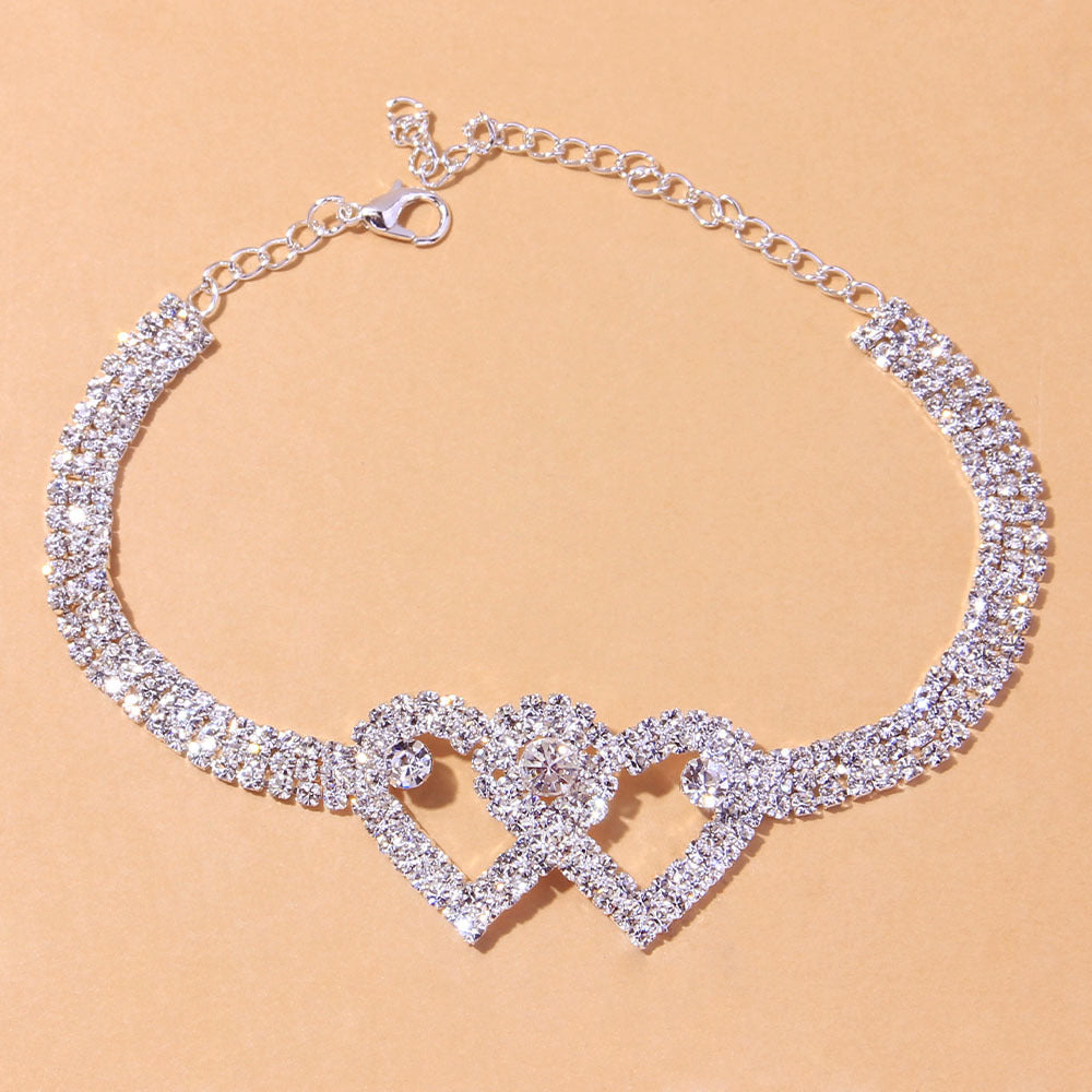 Zirkonia Fußkettchen Armreif aus Sterlingsilber