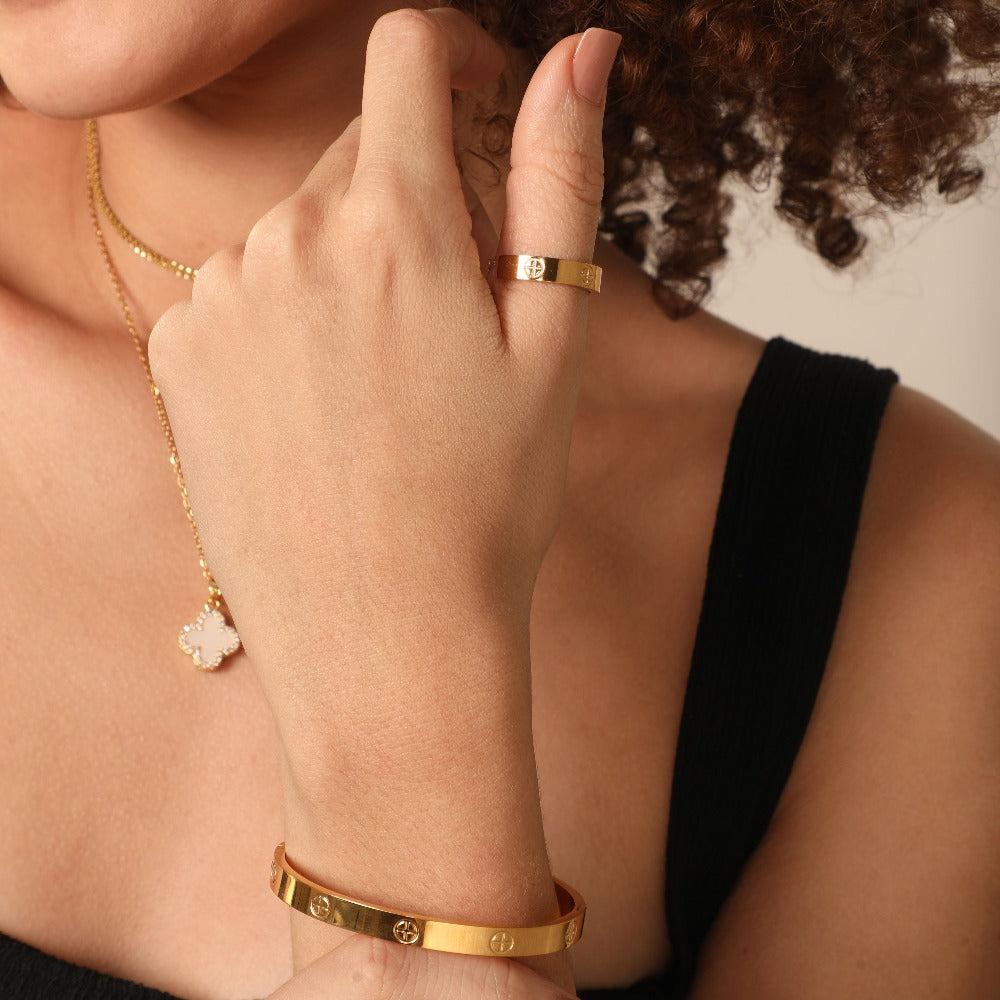Element Love Ring 14K Vergoldet