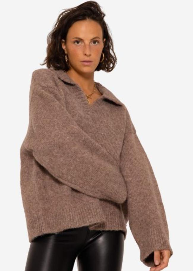 Lyra - Strickpullover mit Kragen