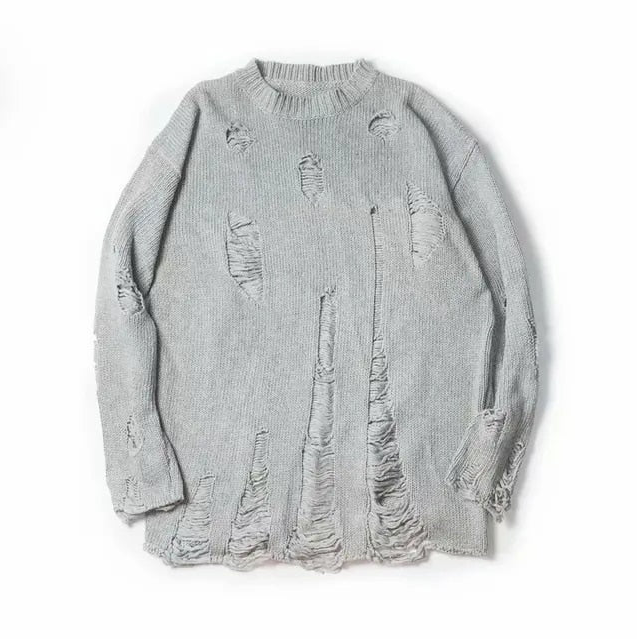 James | pullover mit löchern