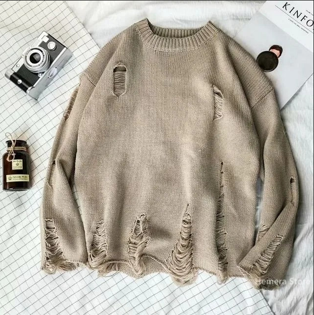 James | pullover mit löchern