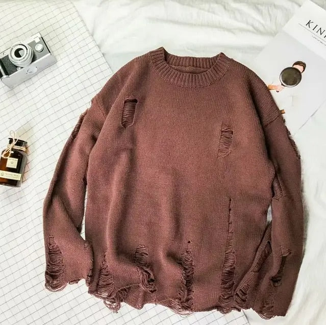 James | pullover mit löchern