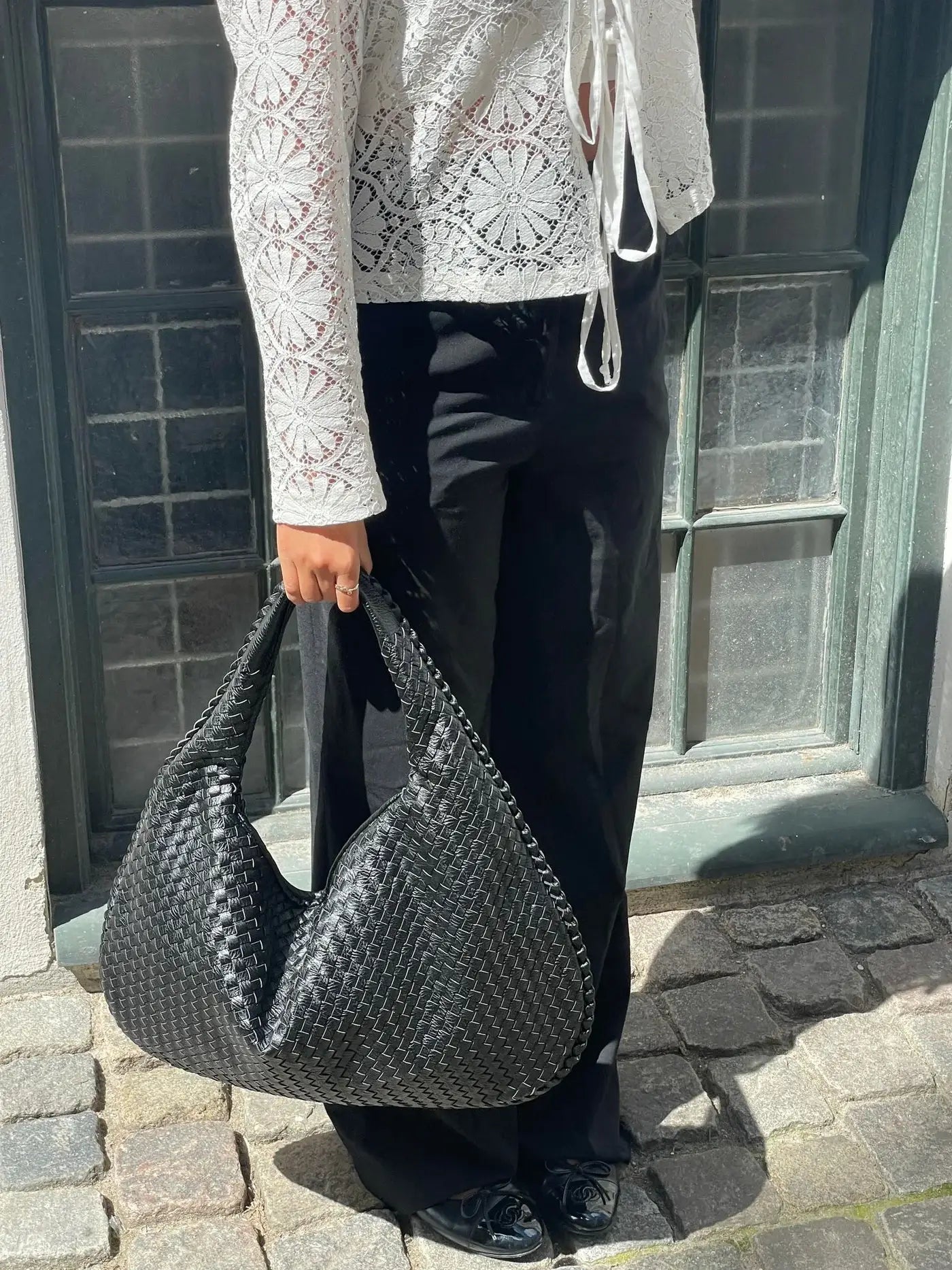 Bellachicha - Vintage Umhängetasche damen | Geflochtene Handtasche mit Reißverschluss im Sale