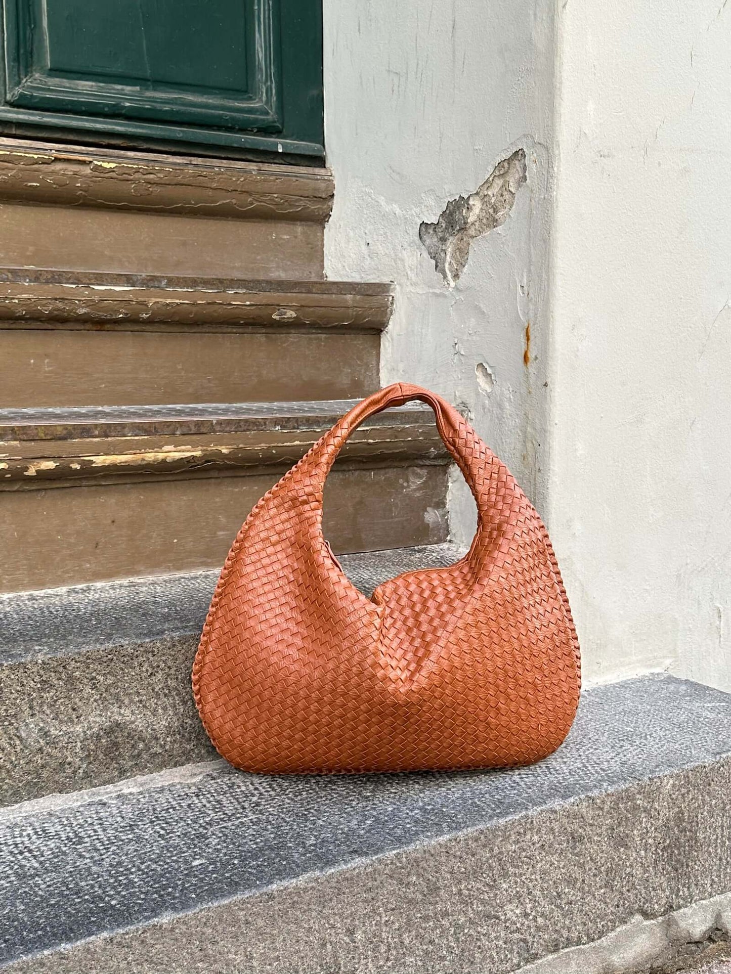 Bellachicha - Vintage Umhängetasche damen | Geflochtene Handtasche mit Reißverschluss im Sale