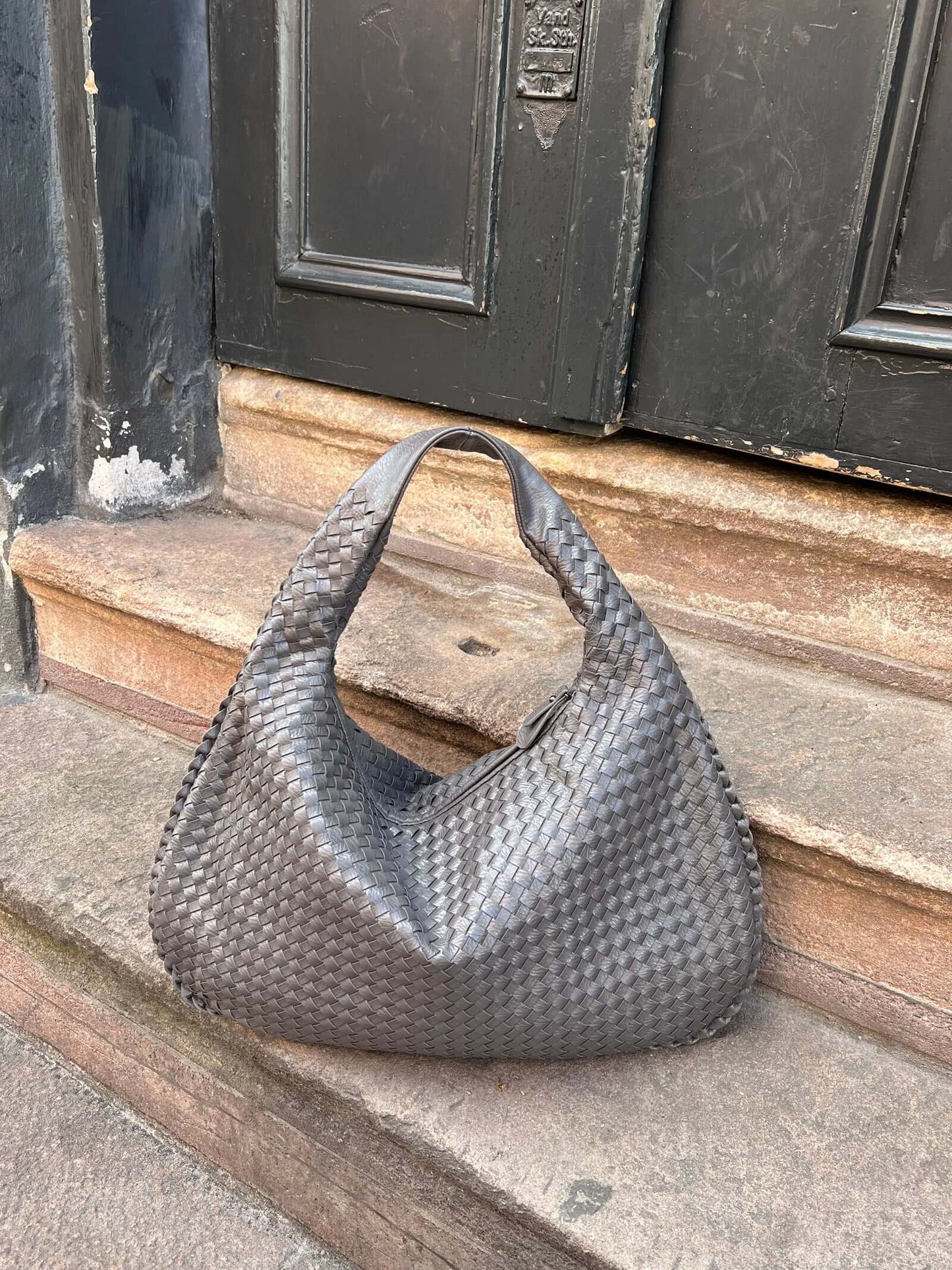 Bellachicha - Vintage Umhängetasche damen | Geflochtene Handtasche mit Reißverschluss im Sale