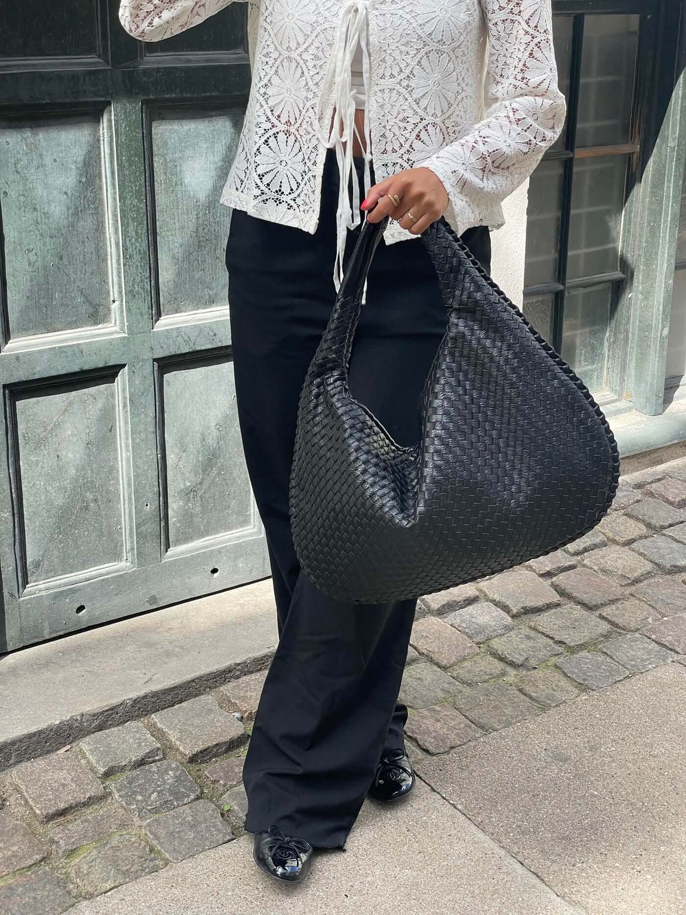 Bellachicha - Vintage Umhängetasche damen | Geflochtene Handtasche mit Reißverschluss im Sale