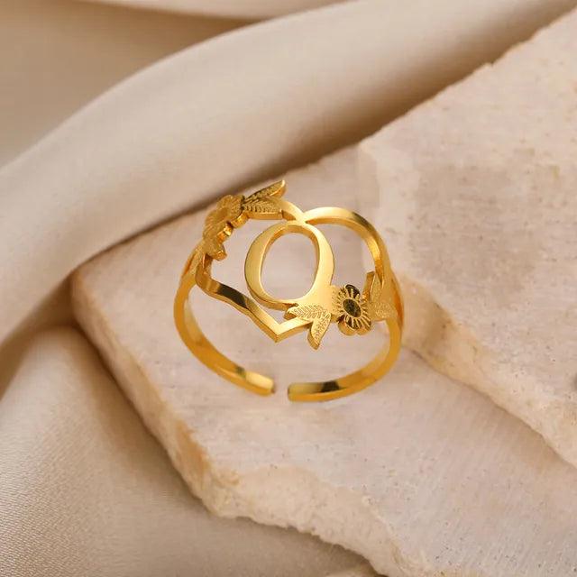 Marshien | Initialen Herz Ringe Goldschmuck