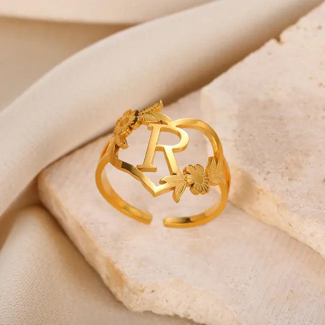 Marshien | Initialen Herz Ringe Goldschmuck