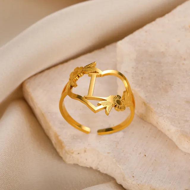 Marshien | Initialen Herz Ringe Goldschmuck