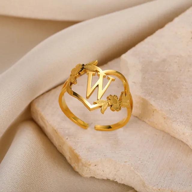 Marshien | Initialen Herz Ringe Goldschmuck