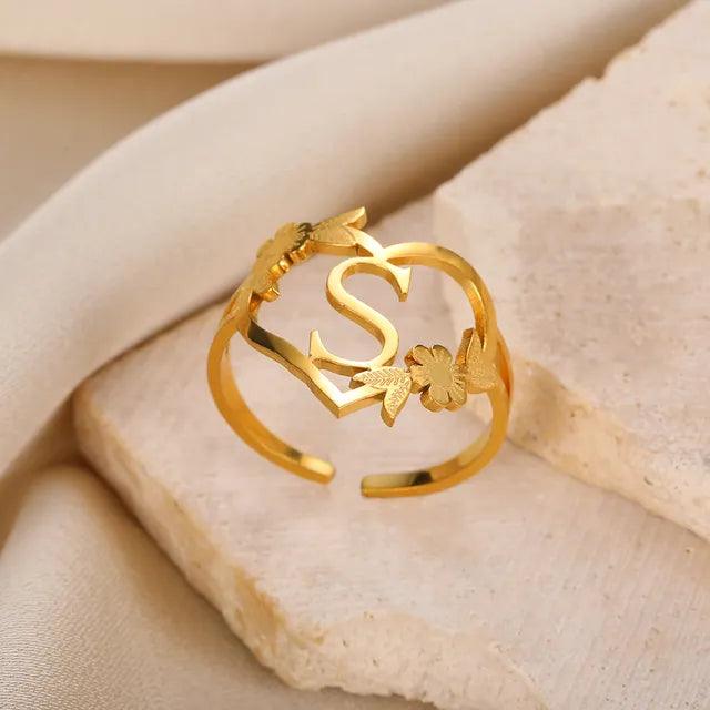 Marshien | Initialen Herz Ringe Goldschmuck