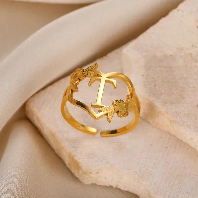 Marshien | Initialen Herz Ringe Goldschmuck