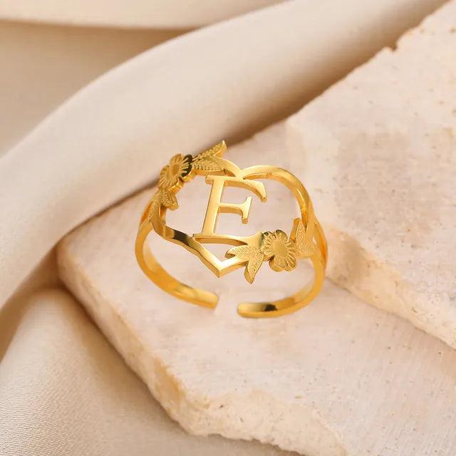Marshien | Initialen Herz Ringe Goldschmuck