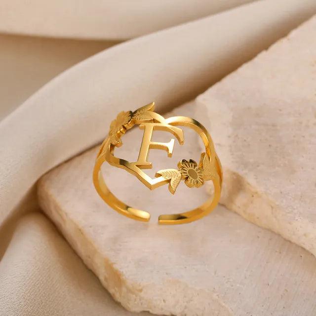Marshien | Initialen Herz Ringe Goldschmuck