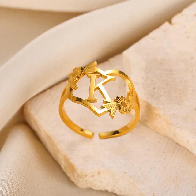 Marshien | Initialen Herz Ringe Goldschmuck