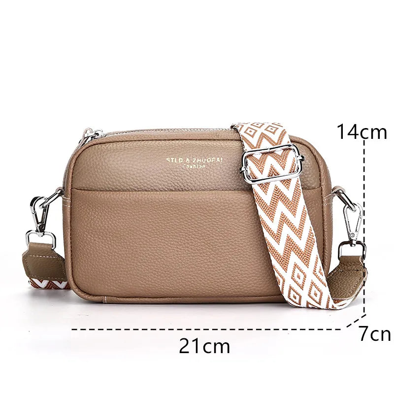 Leder Crossbody Handtasche