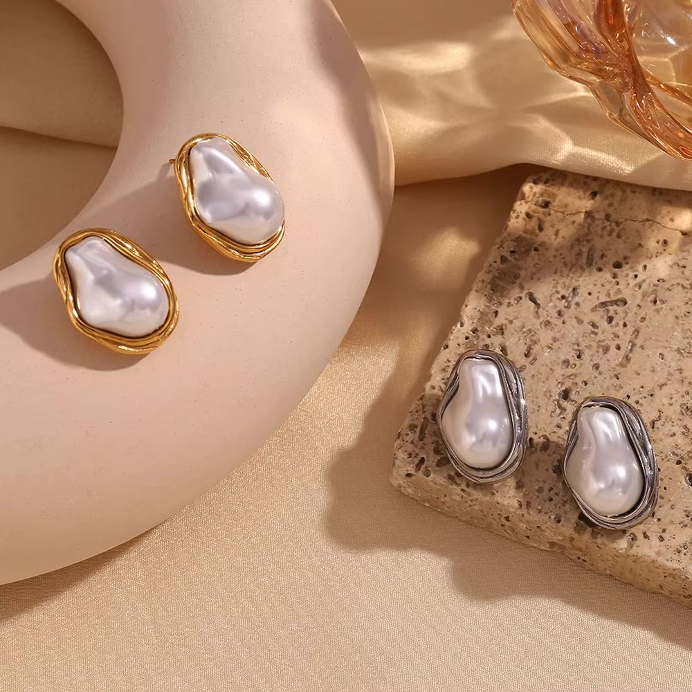 Baroque Pearl Studs