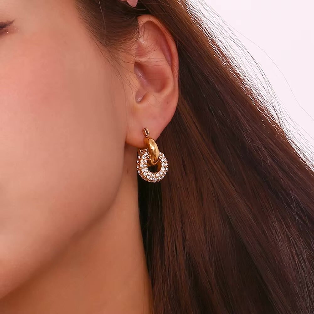 Crystal Luxe Hoops