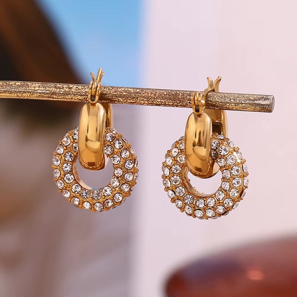 Crystal Luxe Hoops
