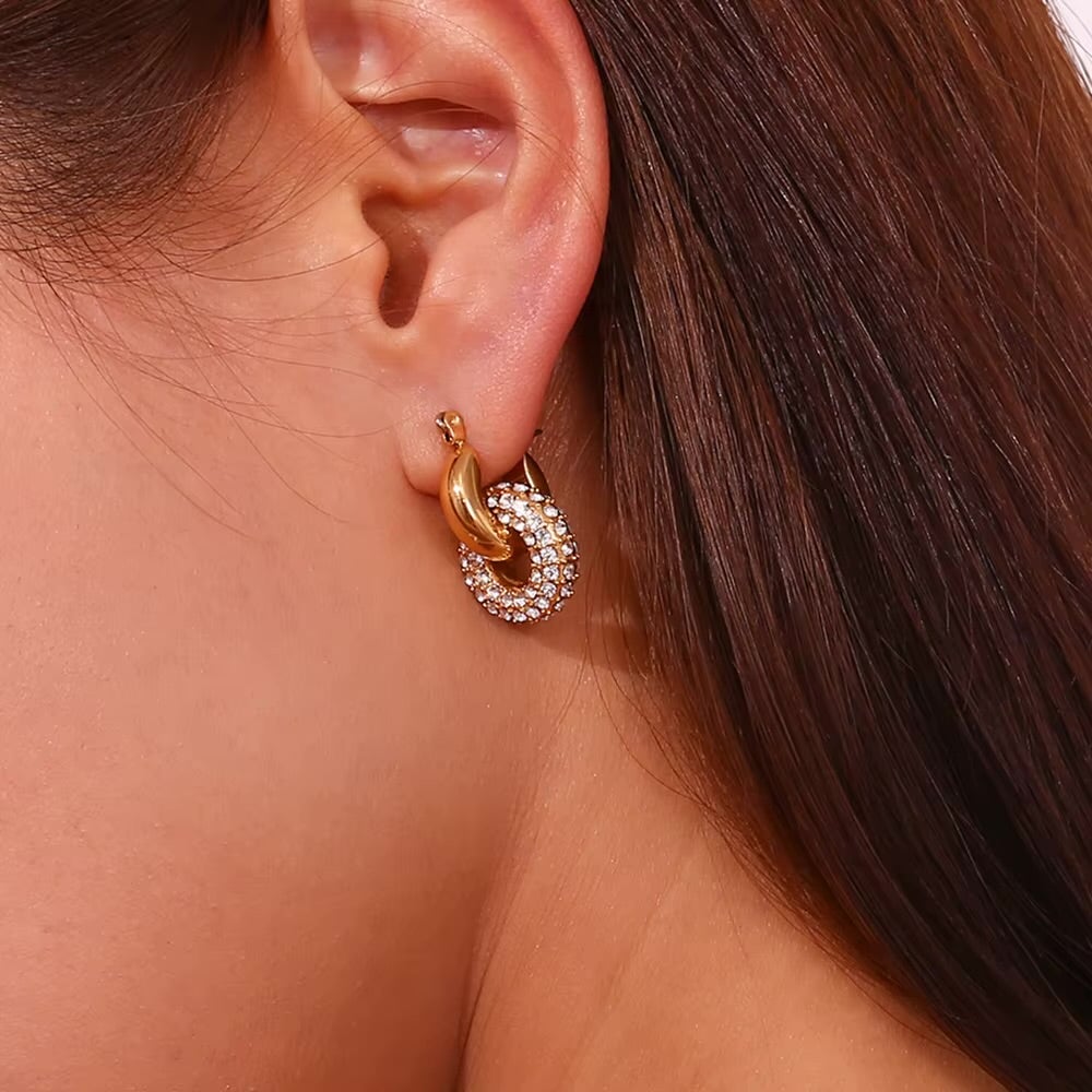 Crystal Luxe Hoops