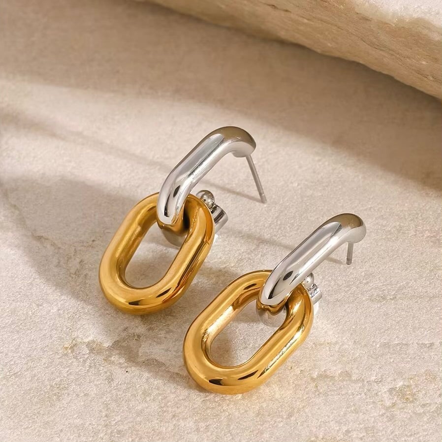 Duo Hoop Ohrstecker