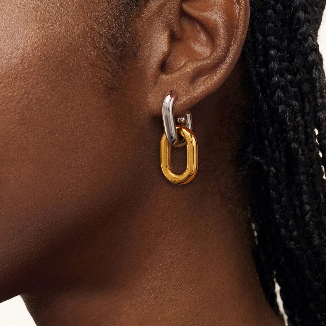 Duo Hoop Ohrstecker