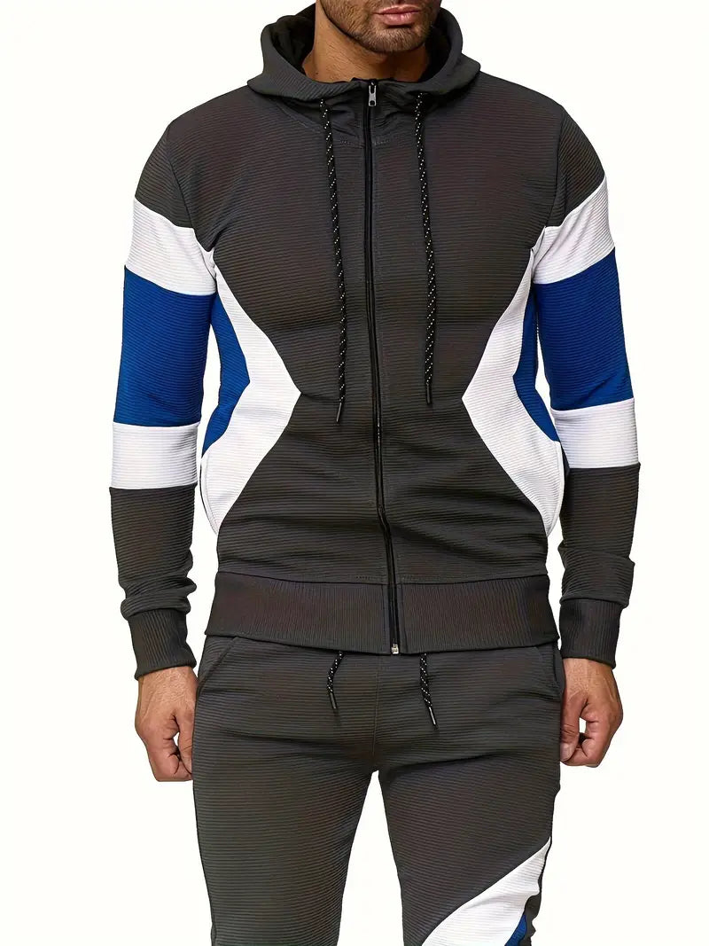 Riley – farbblock-hoodie für männer