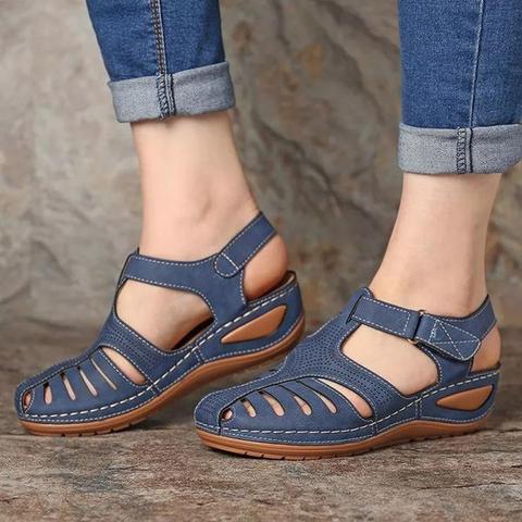 Alena fit – atmungsaktive sandale mit niedrigem absatz und korrekturfunktion