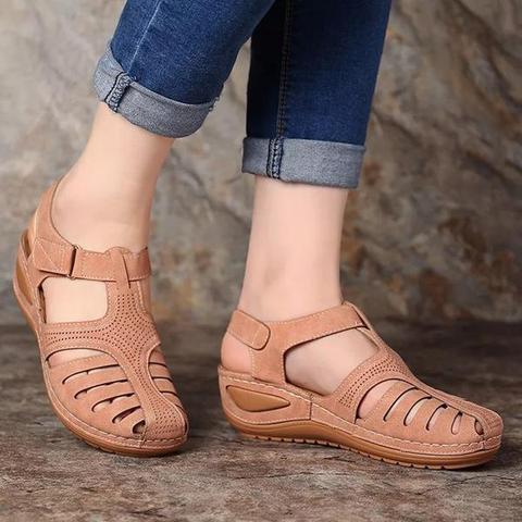 Alena fit – atmungsaktive sandale mit niedrigem absatz und korrekturfunktion