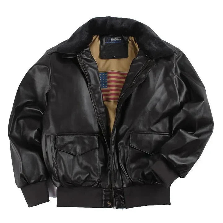 Lester - vintage-motorradjacken für den winter
