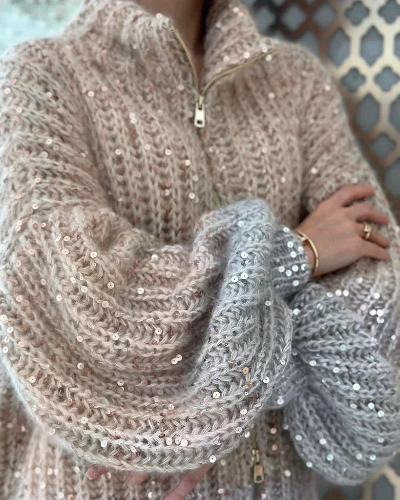Vera - Der elegante Seidenstrickpullover mit Glitzer