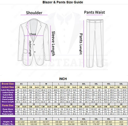 Eleganter 3-teiliger Herren Anzug Slim Fit