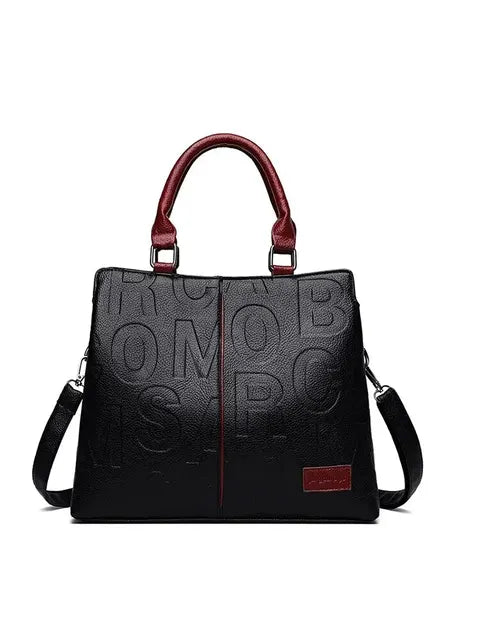 Bellachicha – Damenhandtasche aus weichem Leder mit geprägtem Buchstabendesign