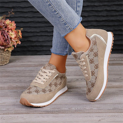 Stuttgart | Sleek Flower Print Schnürsneakers